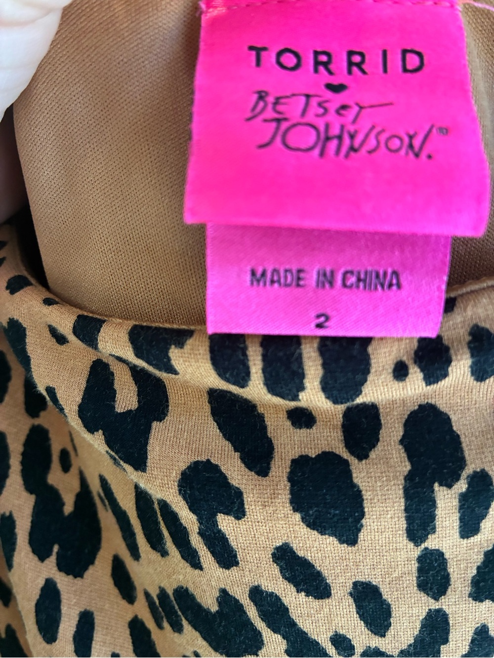 torrid by Betsy Johnson Tan & Black Leopard-Print Square Neck Midi Dress - Picture 3 of 16
